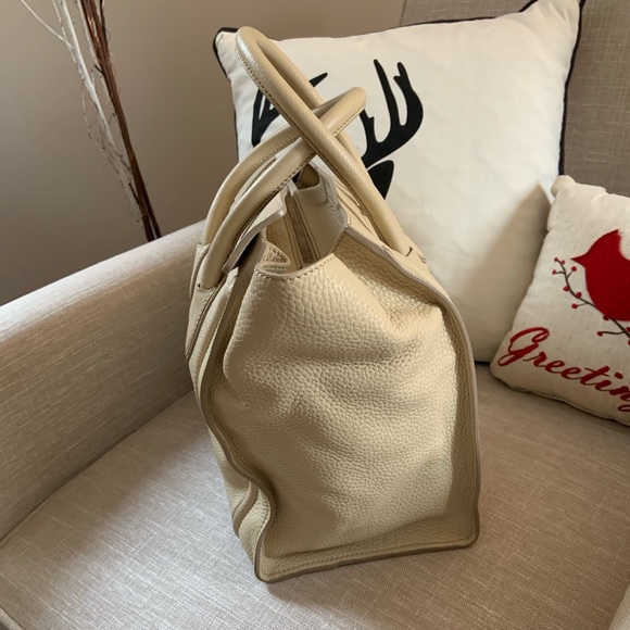 CELINE Mini Luggage Bag Cream Pebbled Leather 🎁 - Picture 4 of 8